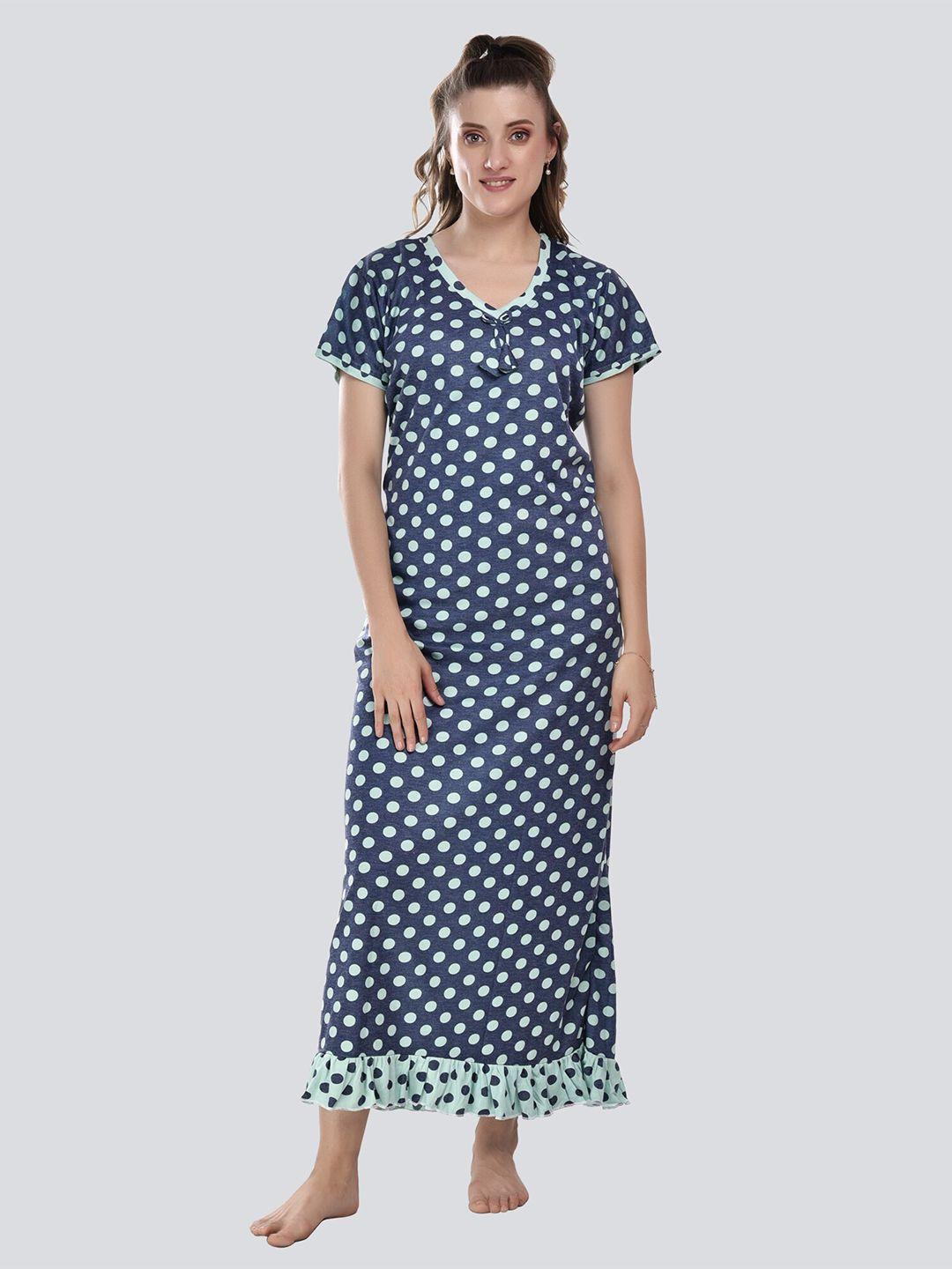 cierge-blue-printed-pure-cotton-maxi-nightdress