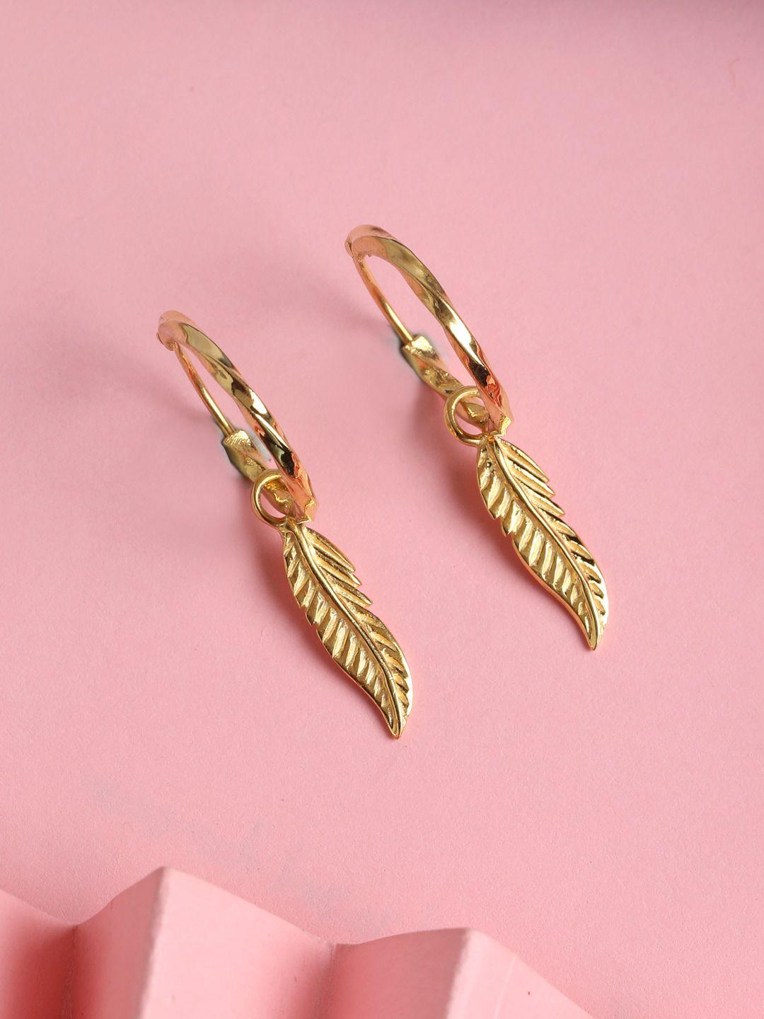 clara-gold-toned-925-silver-leaf-hoop-drop-earrings