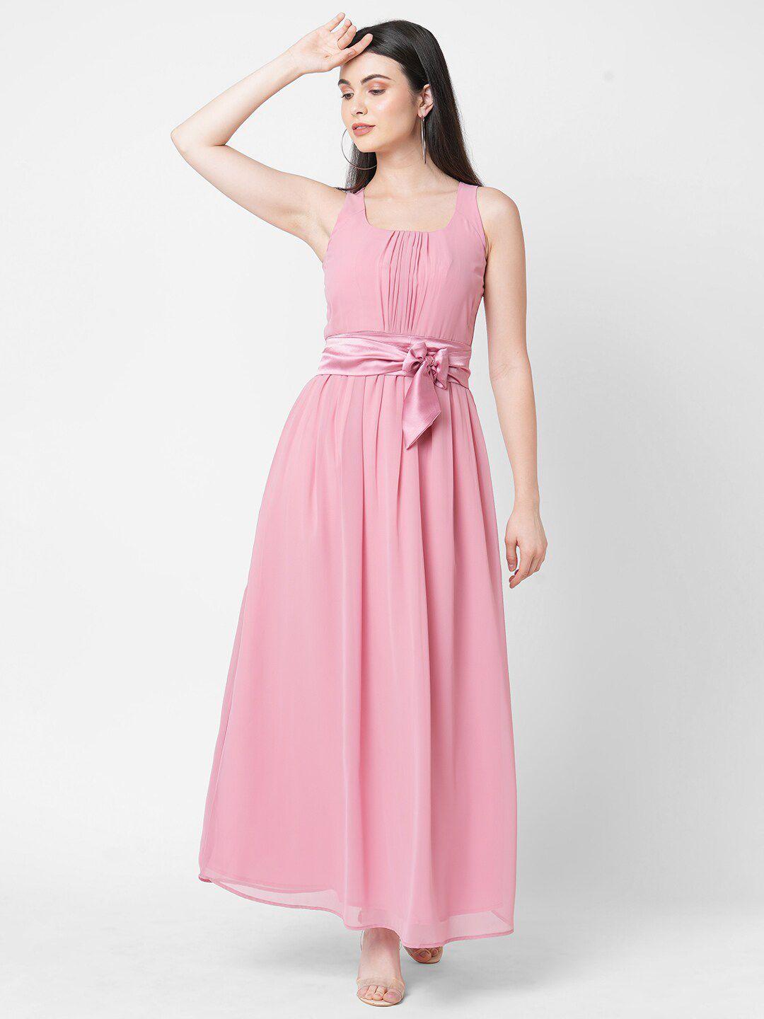 mish-women-pink-georgette-maxi-dress