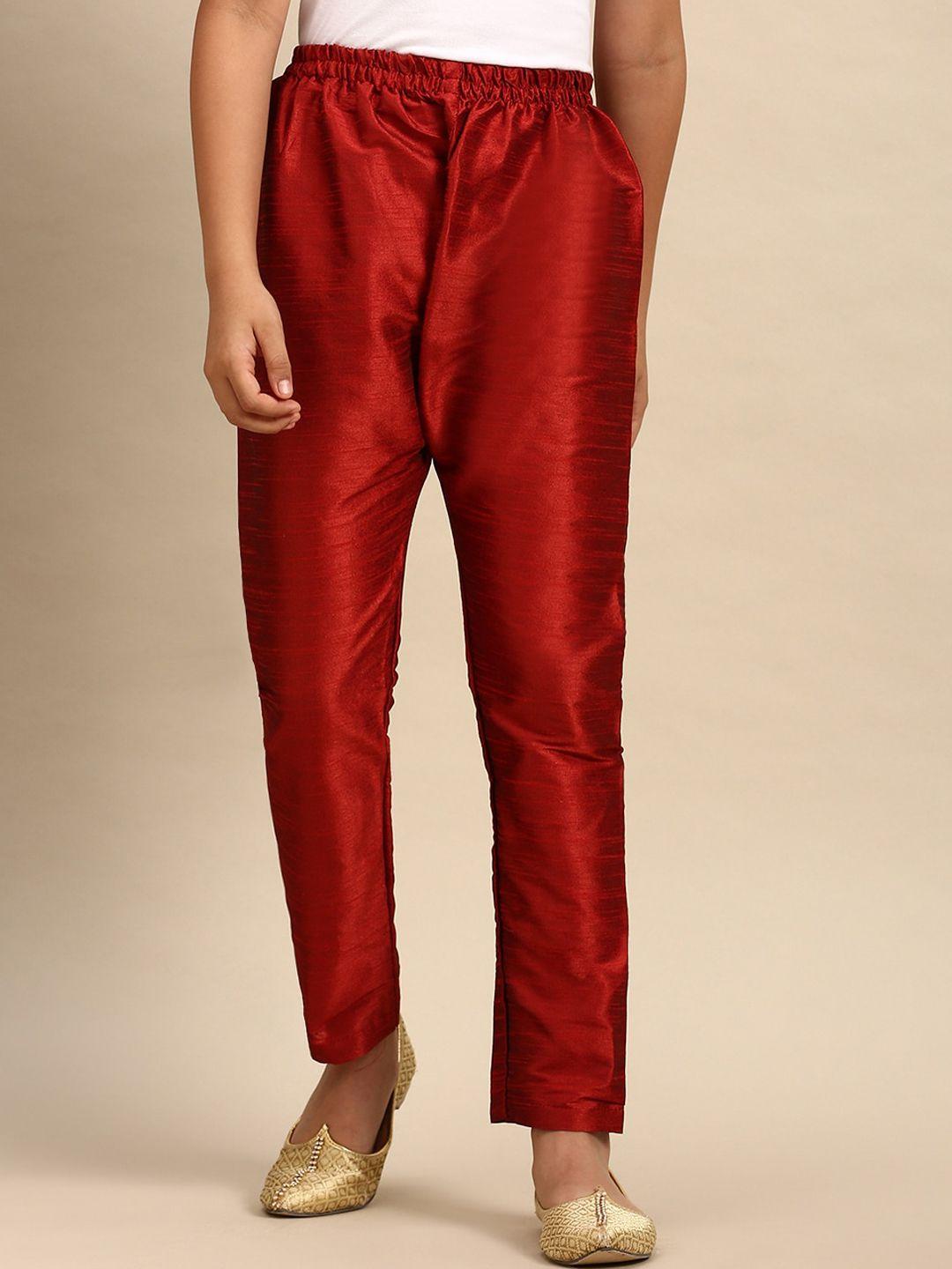 sanwara-boys-red-solid-pyjama