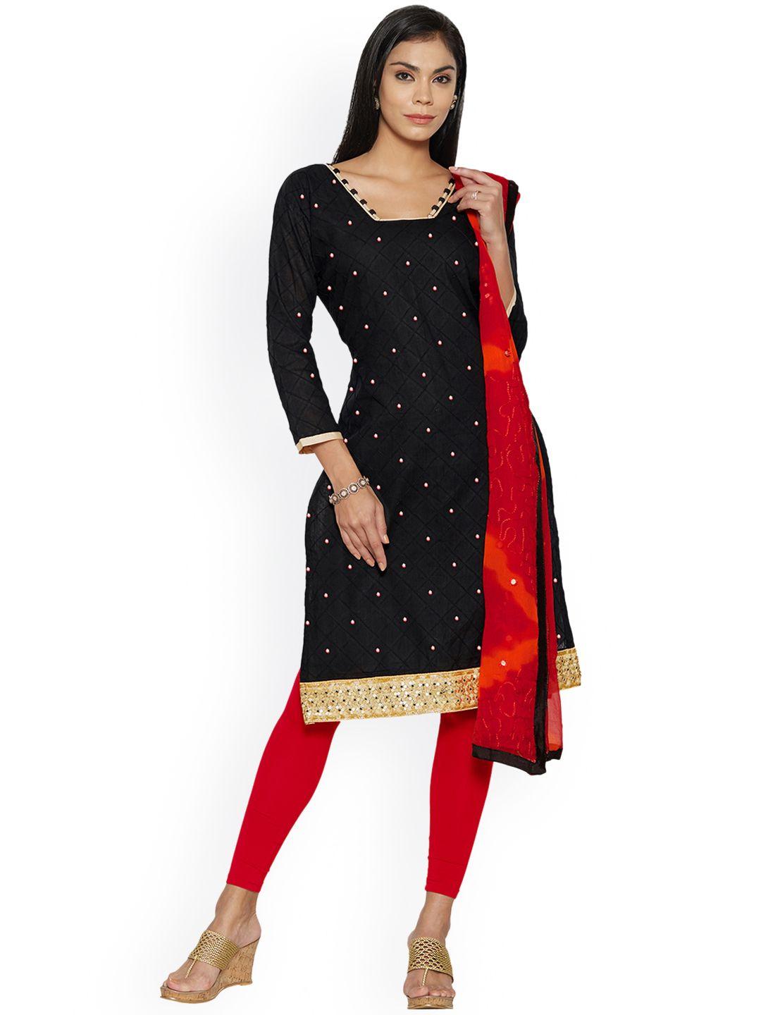 saree-mall-black-&-red-embroidered-cotton-blend-unstitched-dress-material