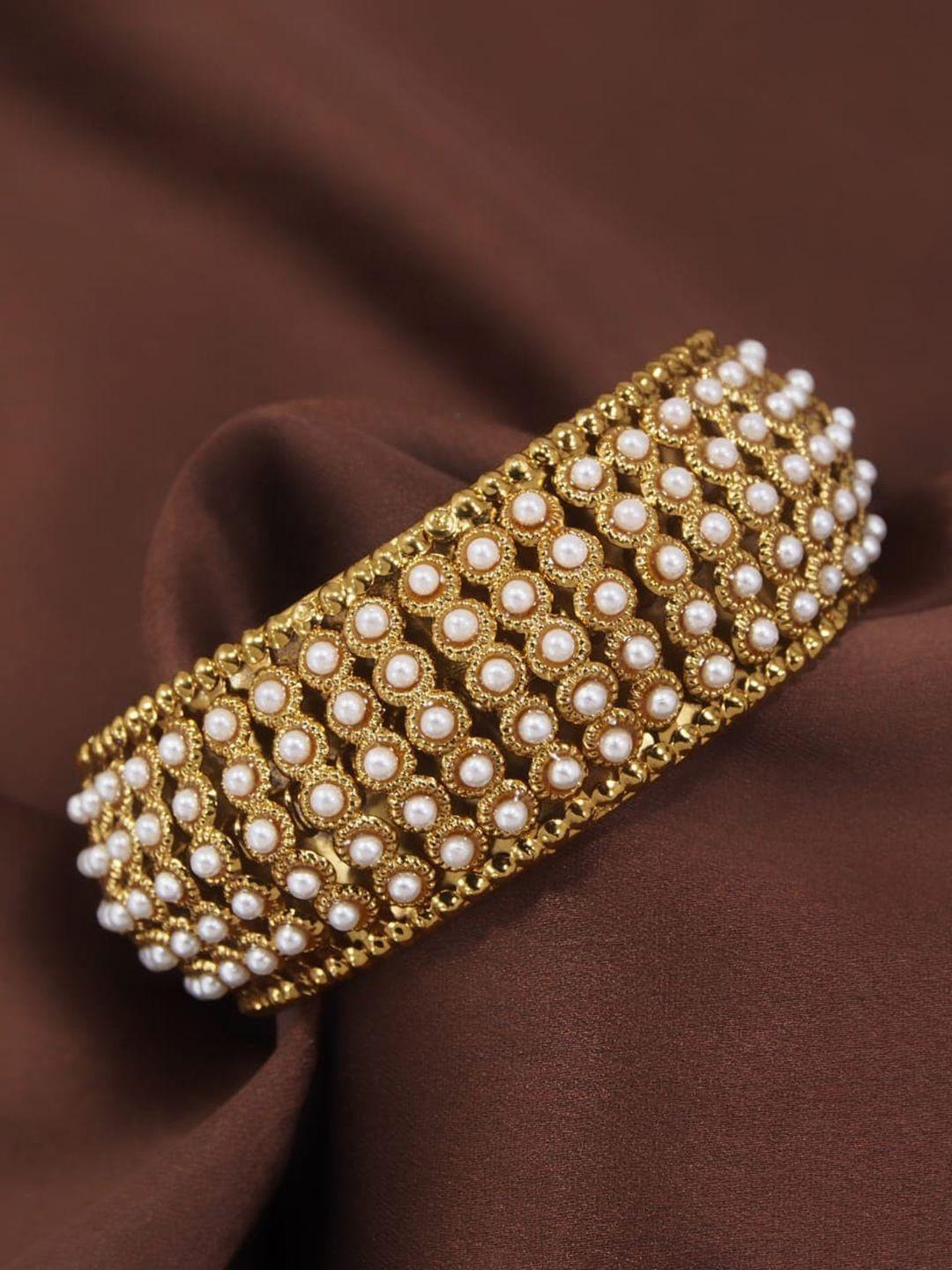 i-jewels-women-set-of-3-gold-plated-pearls-studded-kada-bangles