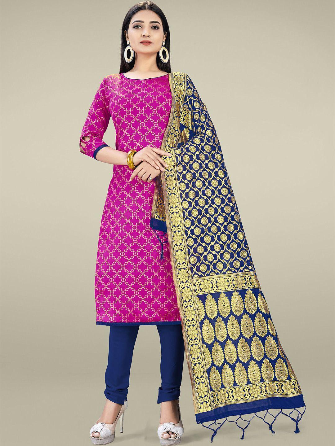 kalini-pink-&-blue-unstitched-dress-material