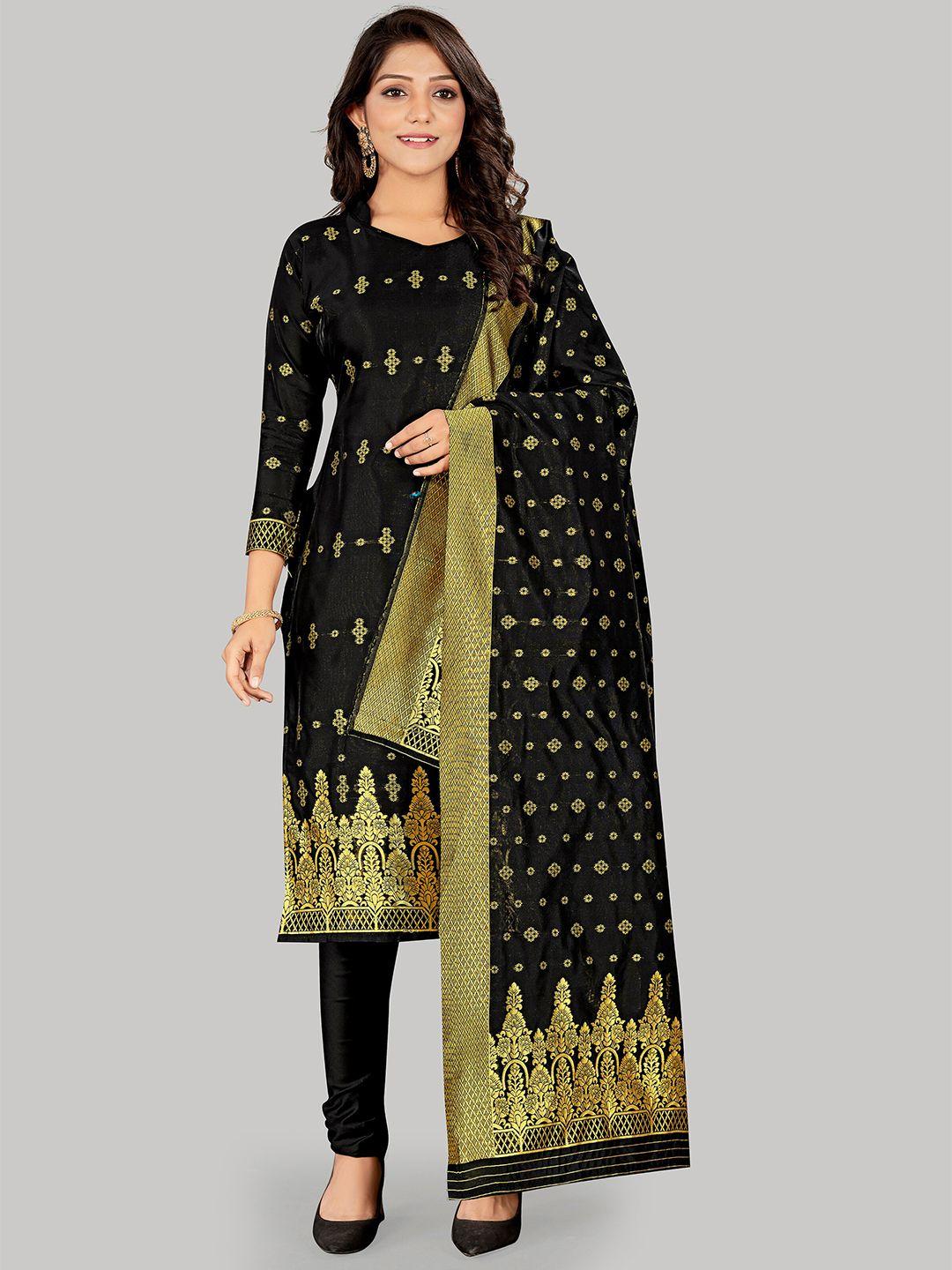 kalini-black-&-gold-toned-unstitched-dress-material
