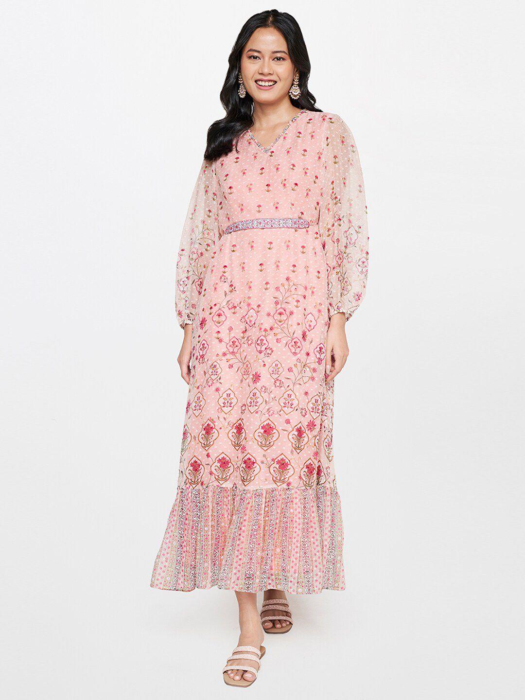 global-desi-pink-floral-maxi-dress