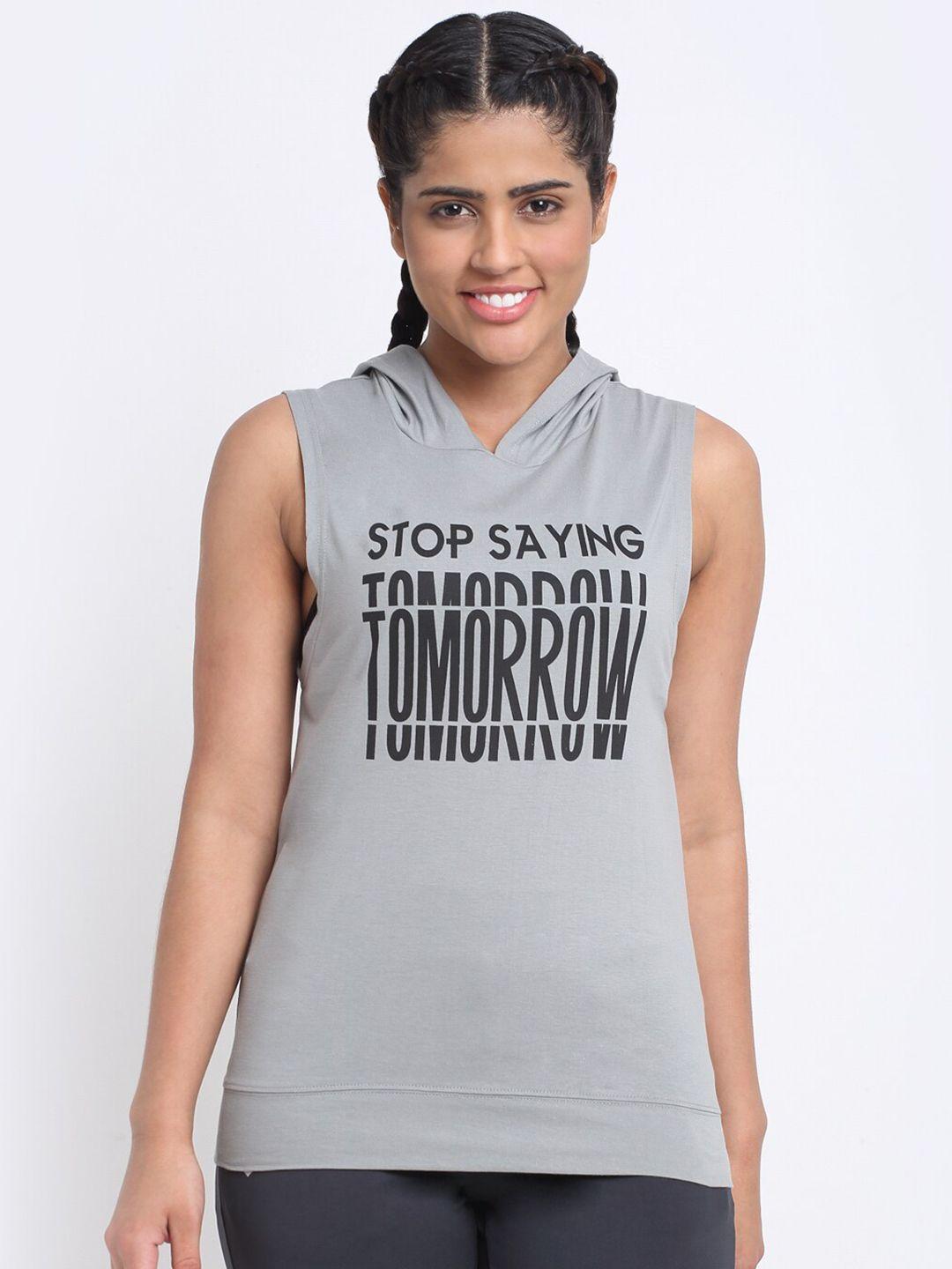 invincible-women-grey-typography-printed-raw-edge-slim-fit-t-shirt