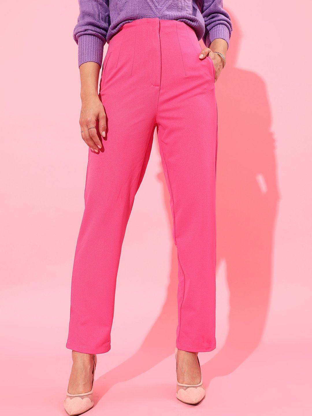 street-9-women-beautiful-pink-solid-trousers