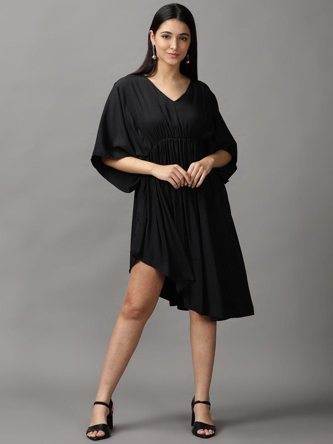 showoff-women-black-a-line-dress