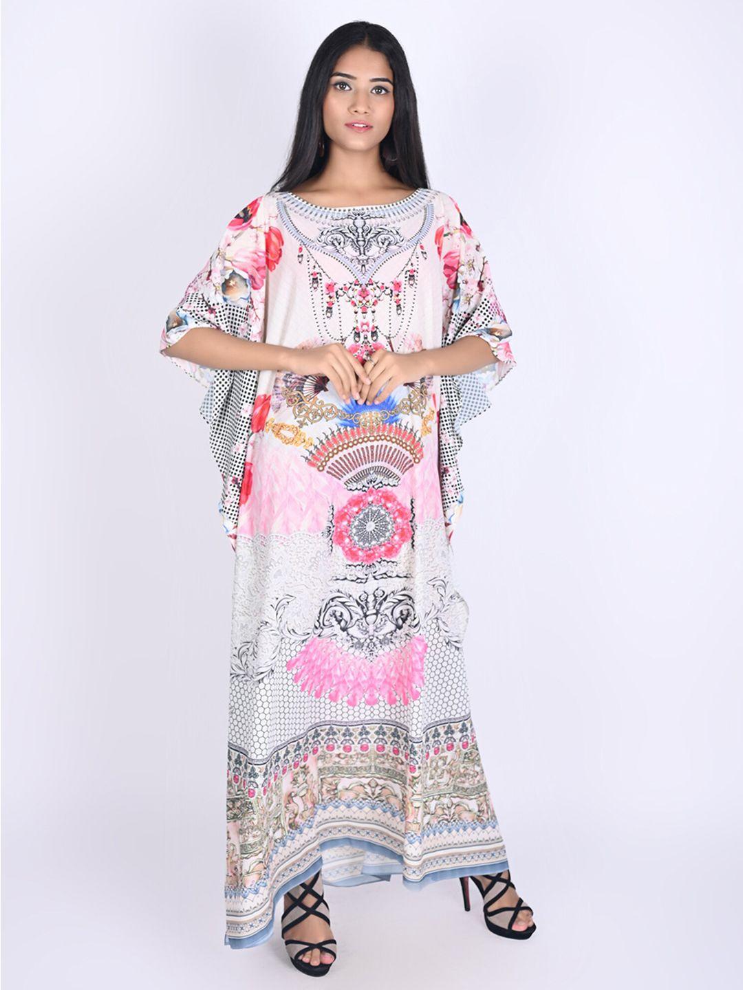 rajoria-instyle-white-&-pink-ethnic-motifs-printed-georgette-maxi-dress