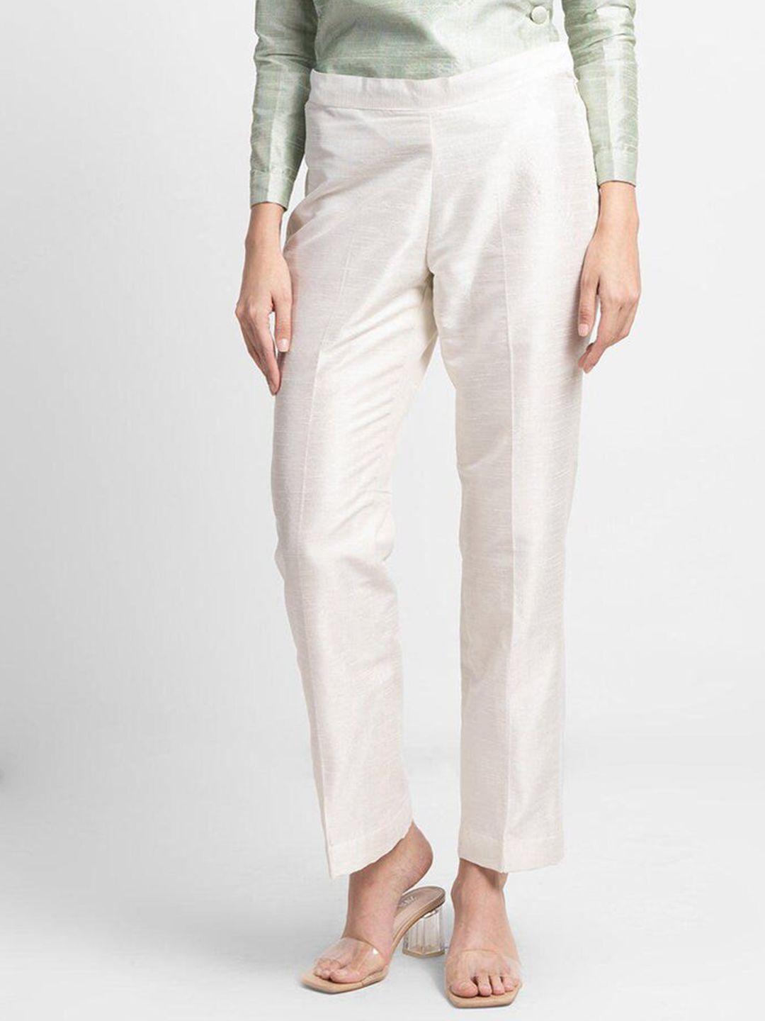 powersutra-women-white-solid-straight-fit-trousers