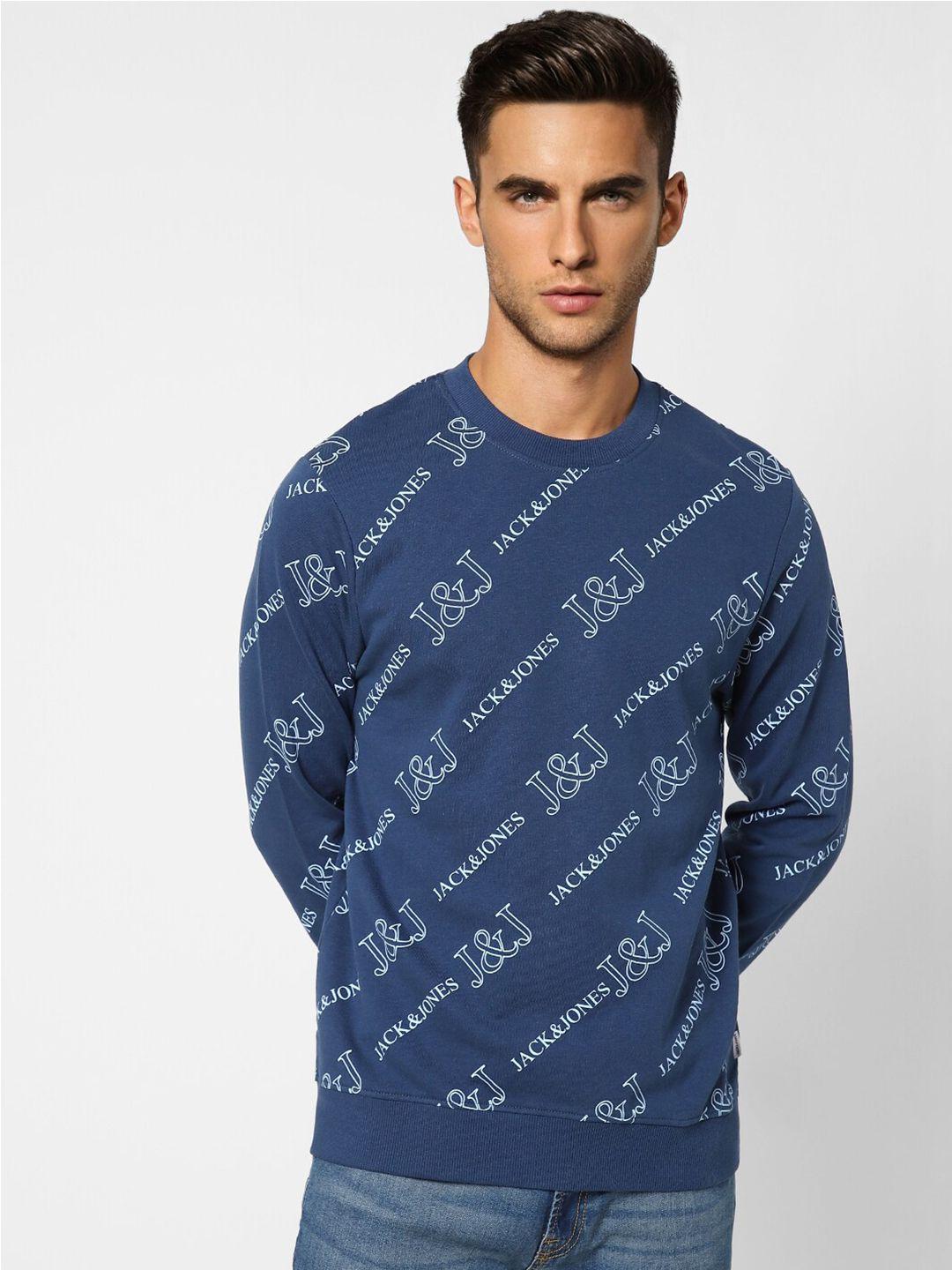 jack-&-jones-men-blue-printed-cotton-sweatshirt