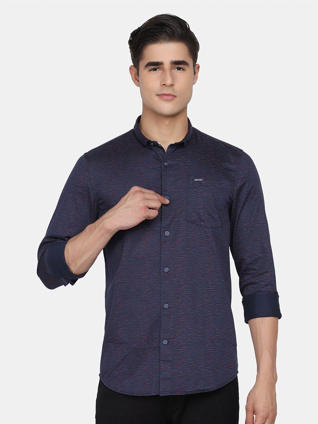 blackberrys-men-blue-skinny-fit-printed-casual-cotton-shirt