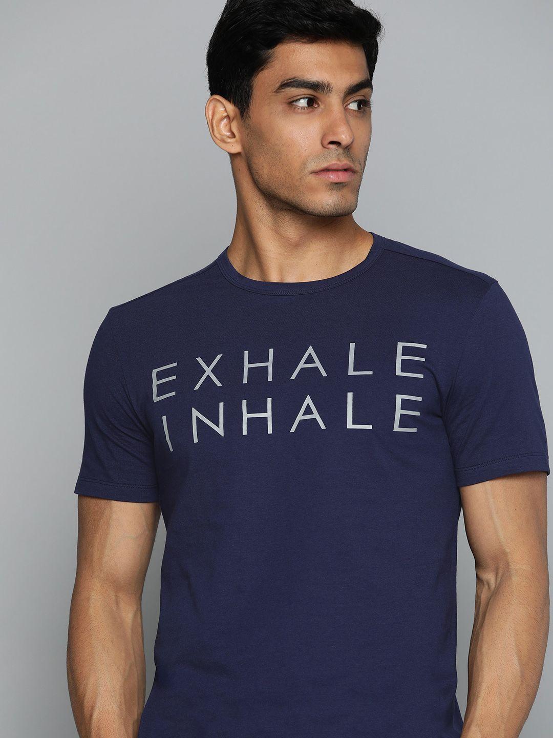 hrx-by-hrithik-roshan-men-navy-blue-typography-printed-t-shirt
