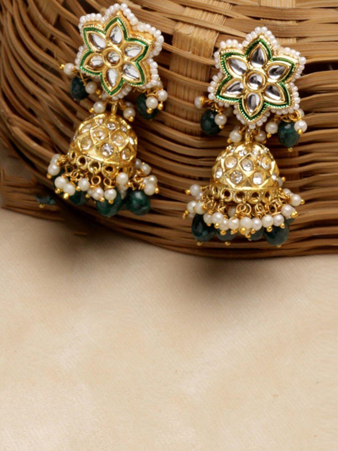dugristyle-green-dome-shaped-gold-plated-jhumkas-earrings