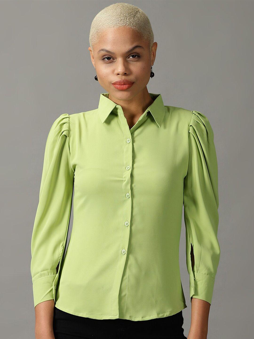 showoff-women-spread-collar-casual-shirt