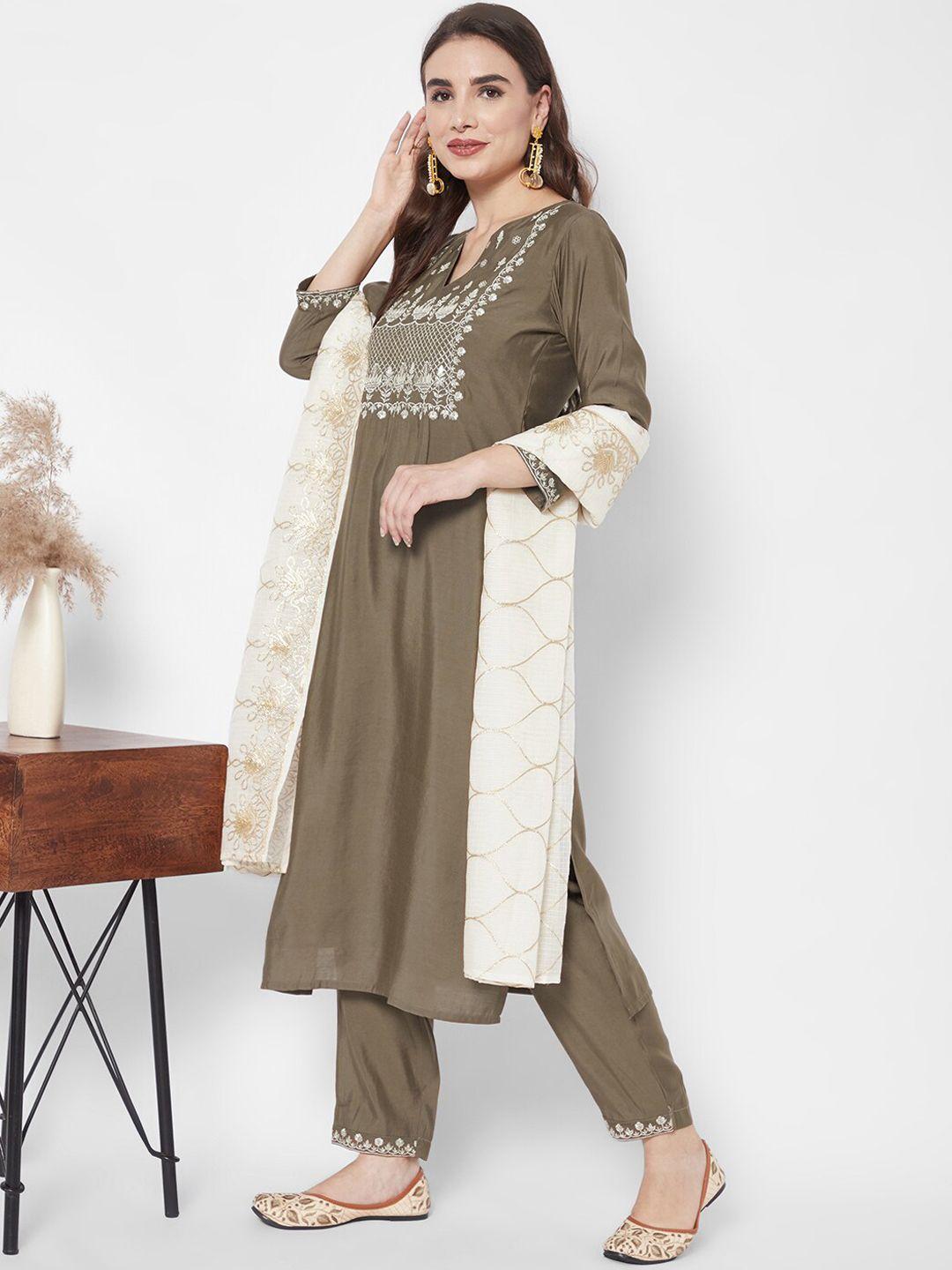 heeposh-women-ethnic-motifs-embroidered-kurta-with-trousers-&-with-dupatta