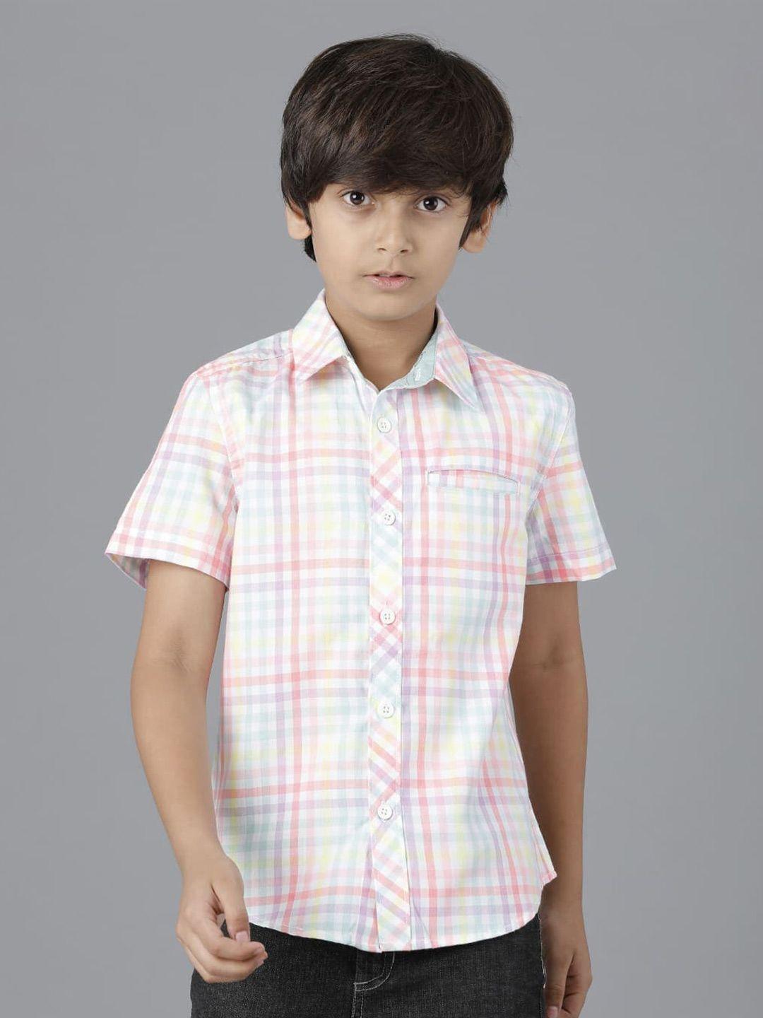under-fourteen-only-boys-tartan-checks-casual-cotton-shirt