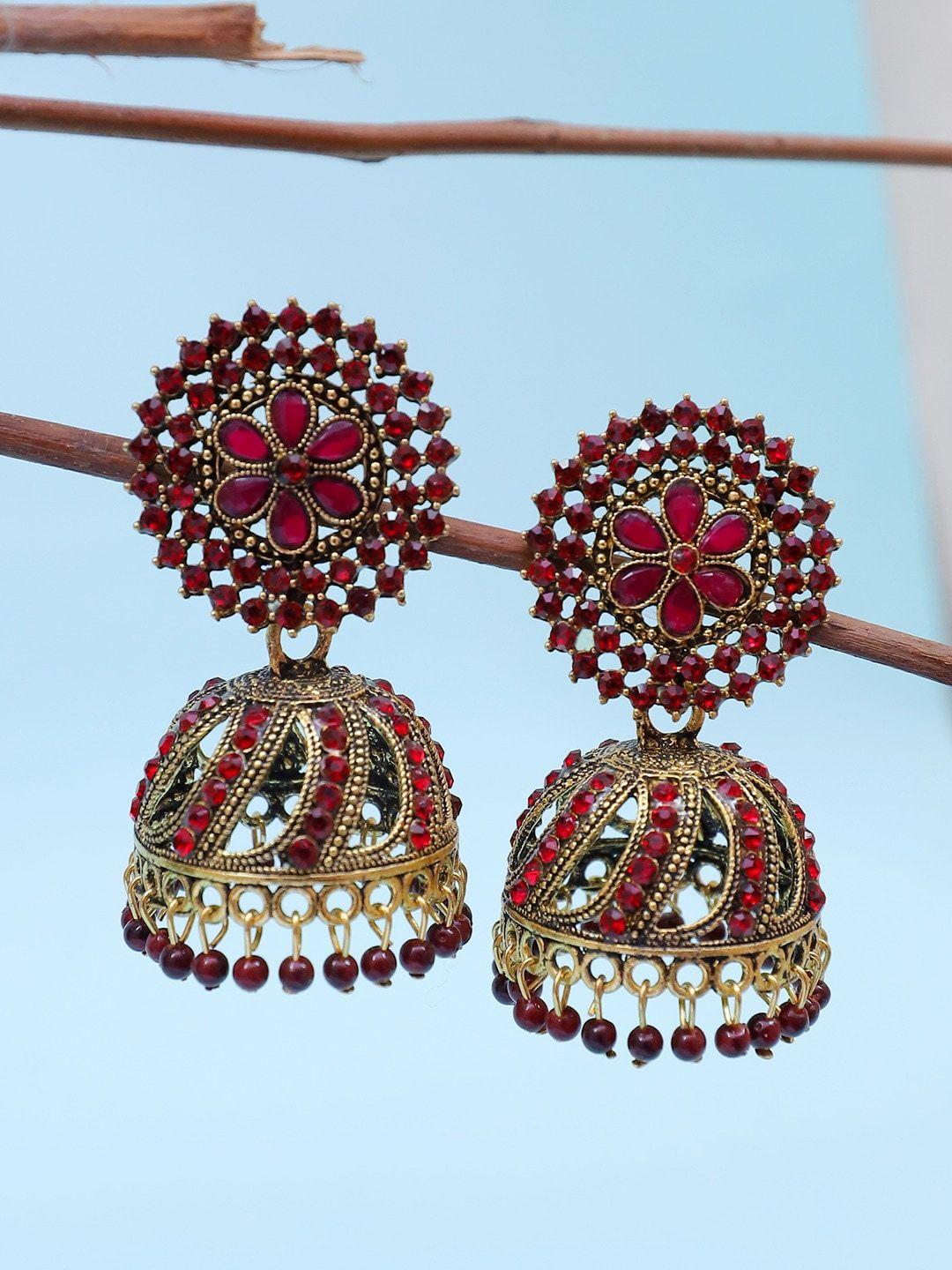 crunchy-fashion-gold-plated-dome-shaped-jhumkas-earrings