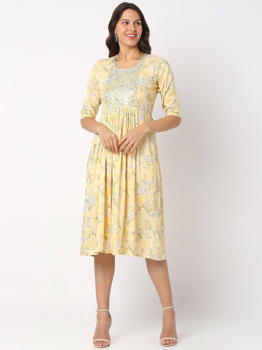 salwar-studio-round-neck-floral-printed-a-line-cotton-dress