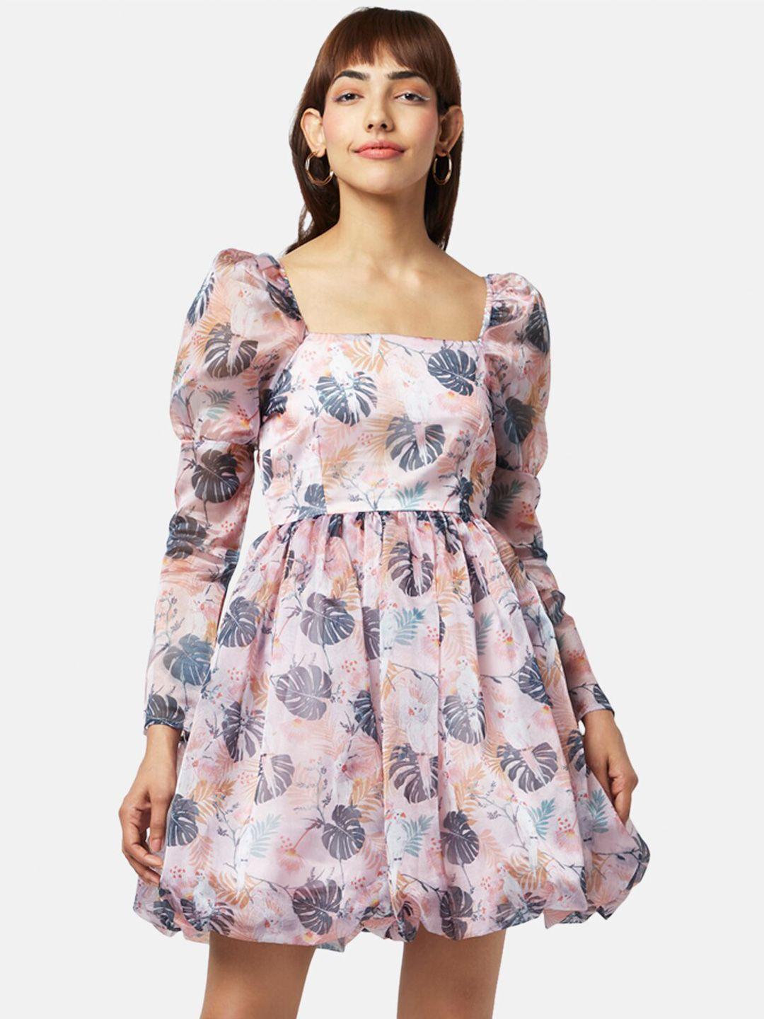 people-floral-fit-and-flare-dress
