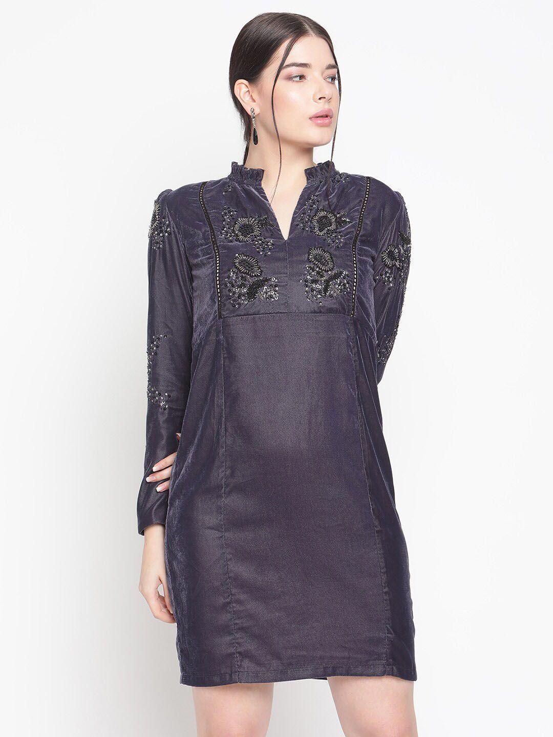 amagyaa-embellished-velvet-sheath-dress