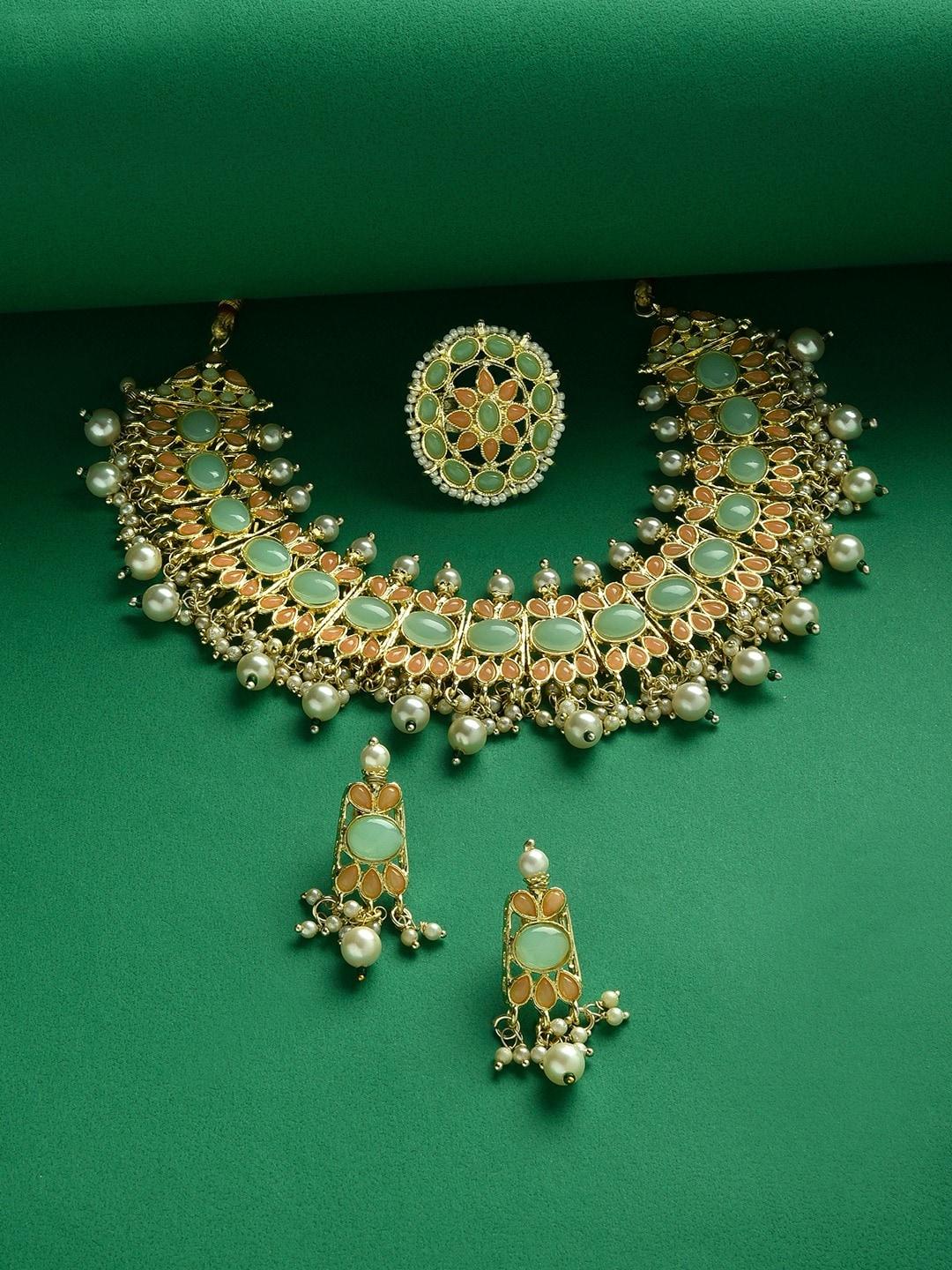 zaveri-pearls-gold-plated-stone-studded-&-beaded-jewellery-set