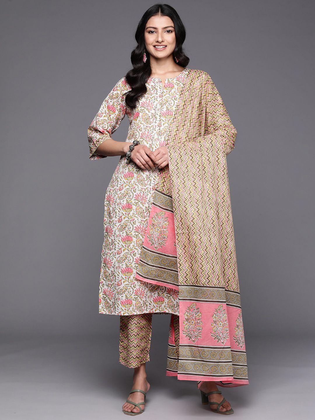 libas-women-floral-printed-pure-cotton-kurta-with-trousers-&-dupatta