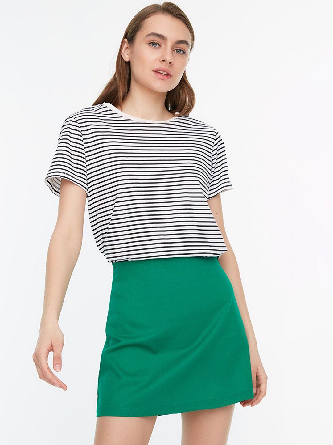 trendyol-pure-cotton-a-line-mini-skirt