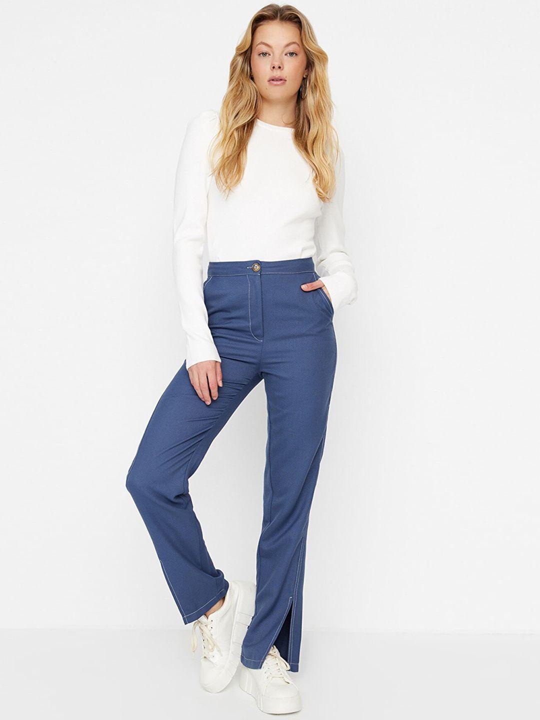 trendyol-women-solid-trousers