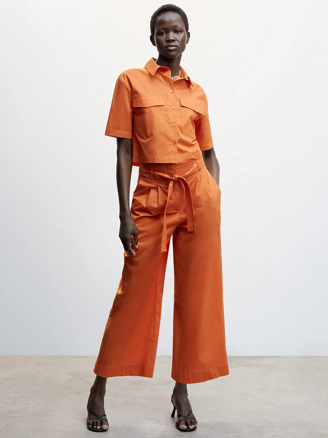 mango-women-cotton-pleated-culottes-with-belt