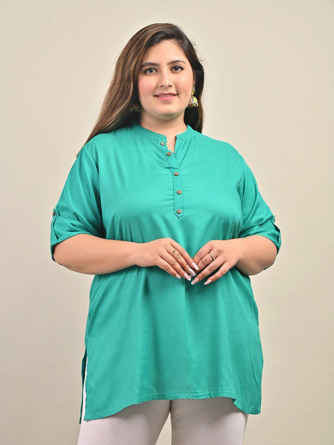 swasti-mandarin-collar-plus-size-short-kurti