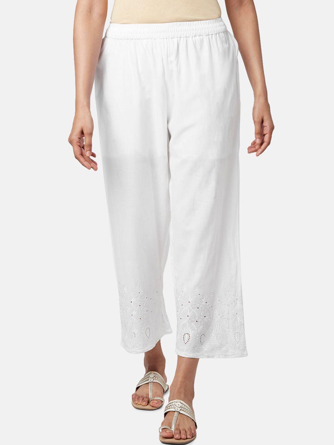 rangmanch-by-pantaloons-women-floral-cotton-trousers