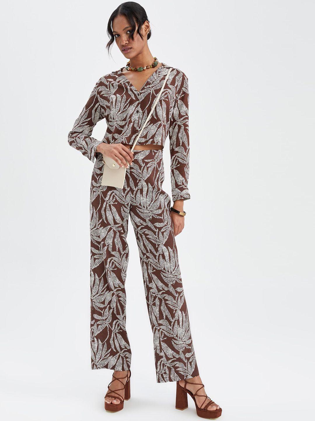 defacto-women-floral-printed-trousers