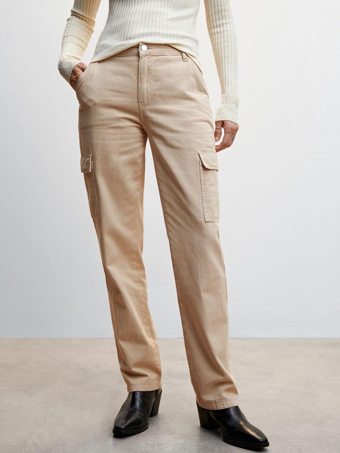 mango-women-loose-fit-low-rise-cargos-trousers