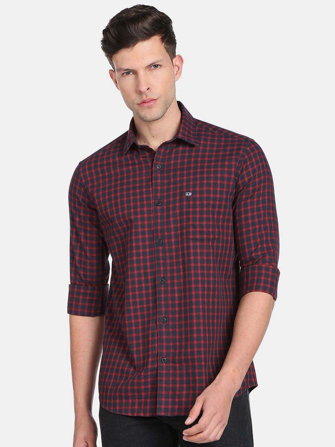 arrow-sport-men-slim-fit-checked-casual-pure-twill-weave-cotton-shirt