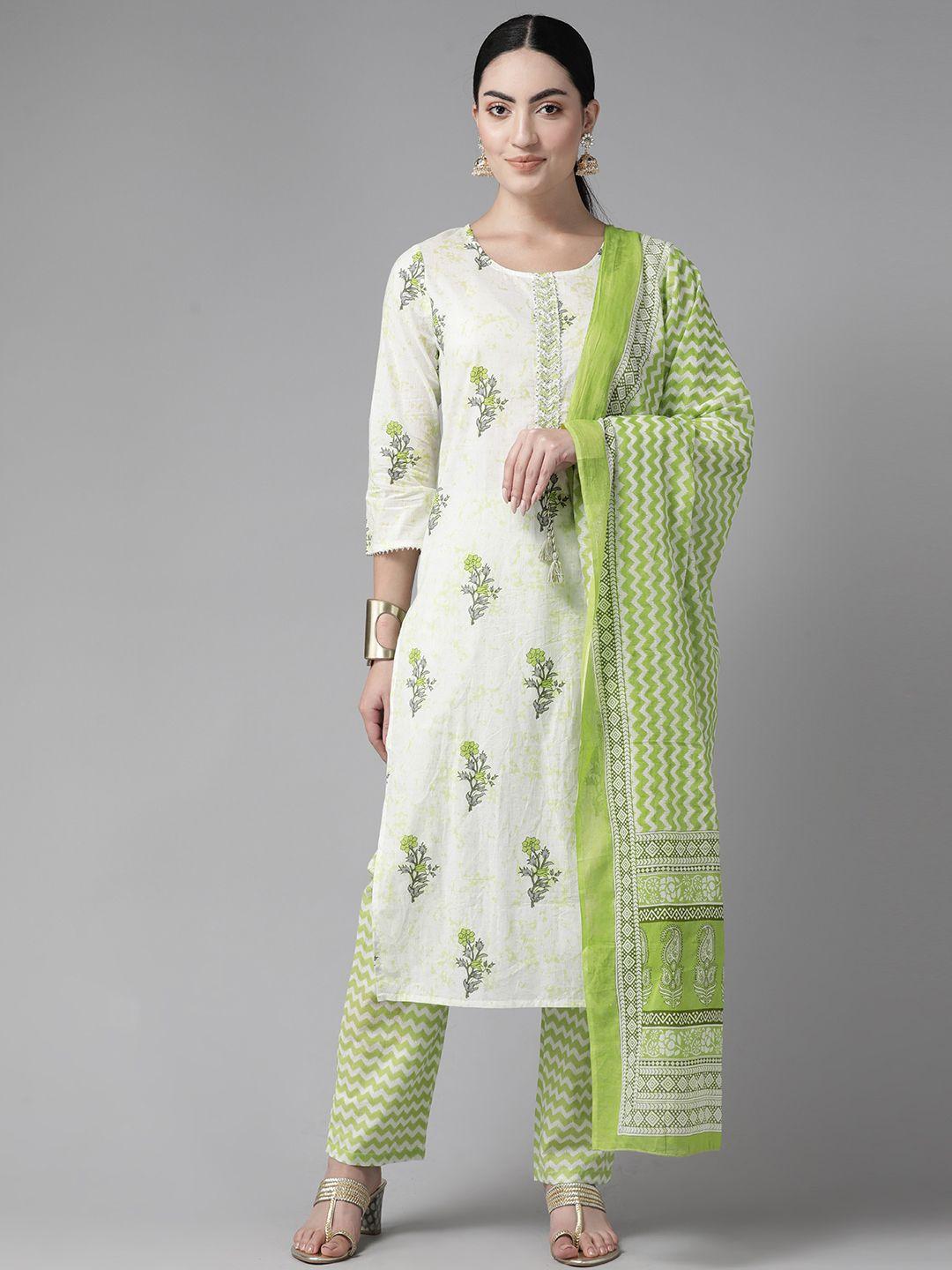 prakrti-women-off-white-floral-printed-pure-cotton-kurta-with-trousers-&-with-dupatta