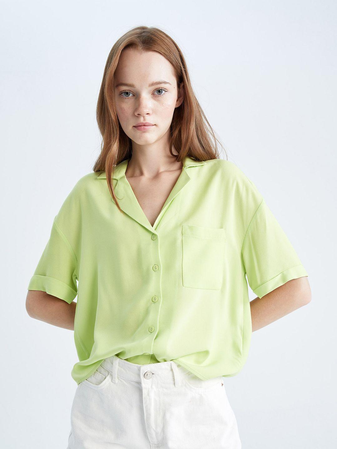 defacto-women-regular-fit-short-sleeves-casual-shirt