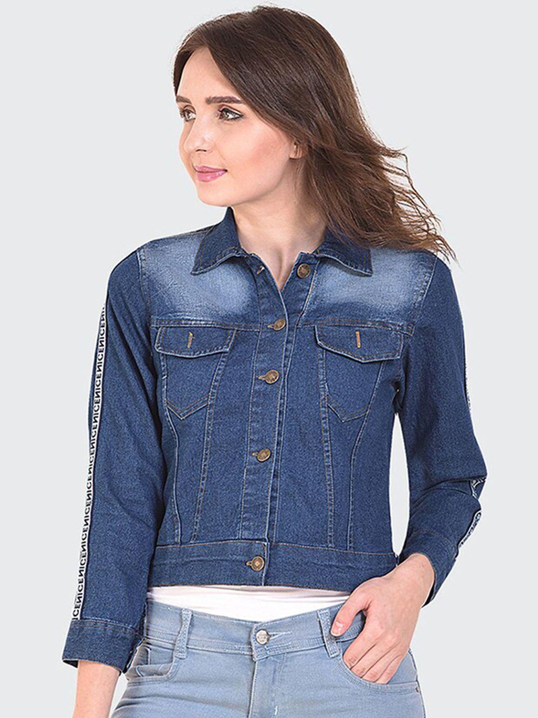 buy-new-trend-women-striped-lightweight-crop-denim-jacket