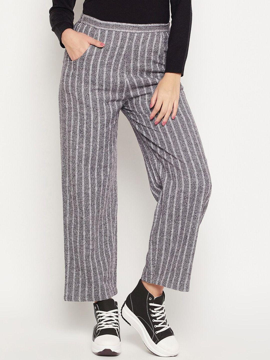 bitterlime-women-striped-relaxed-flared-wrinkle-free-cotton-trousers