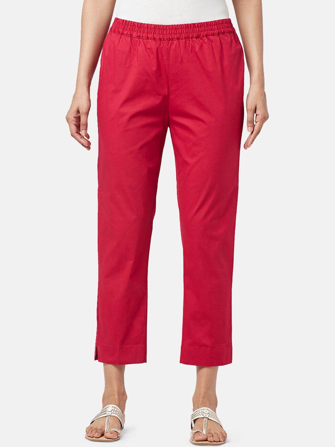 rangmanch-by-pantaloons-women-pleated-trousers