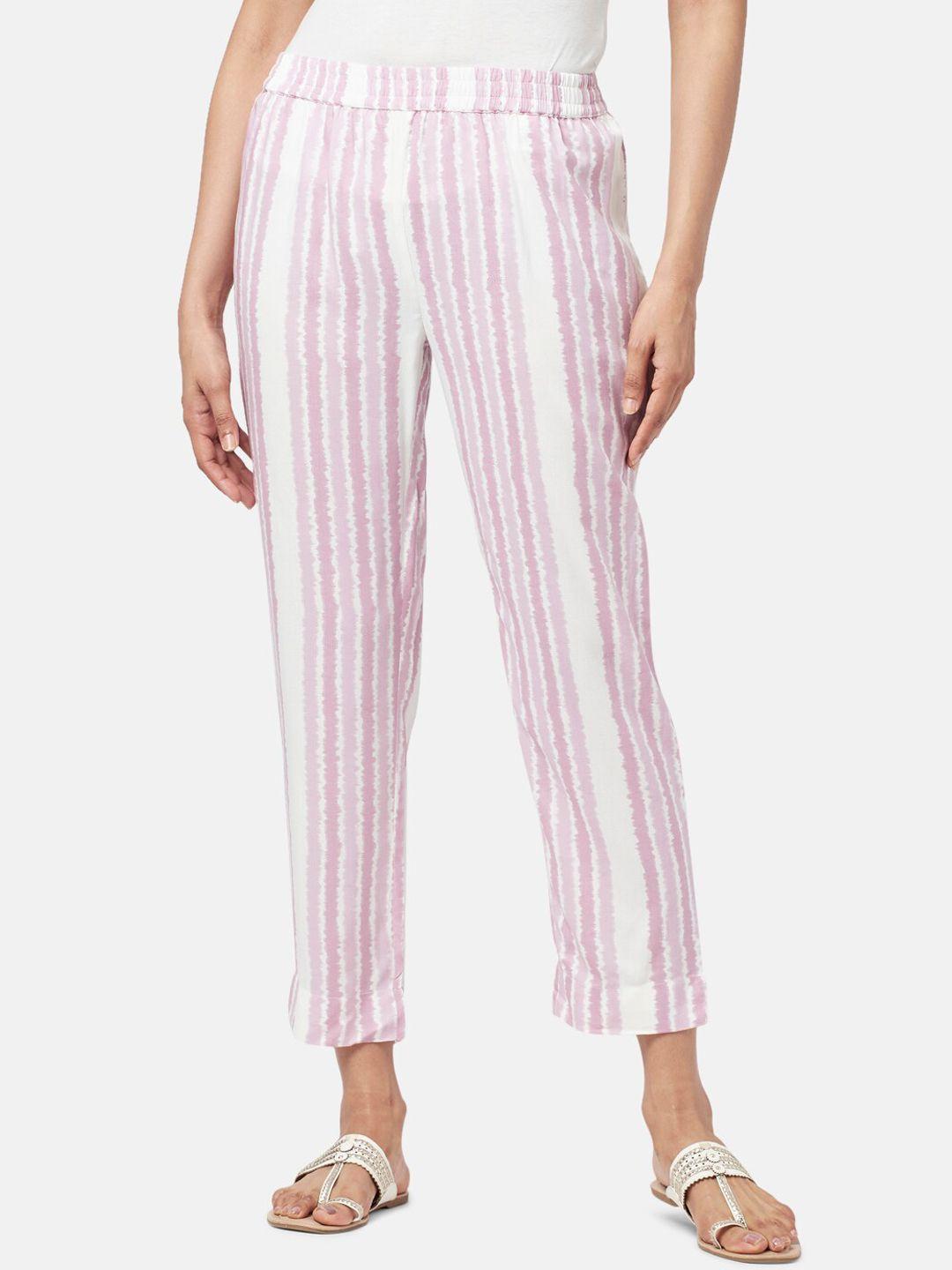 rangmanch-by-pantaloons-women-striped-trousers