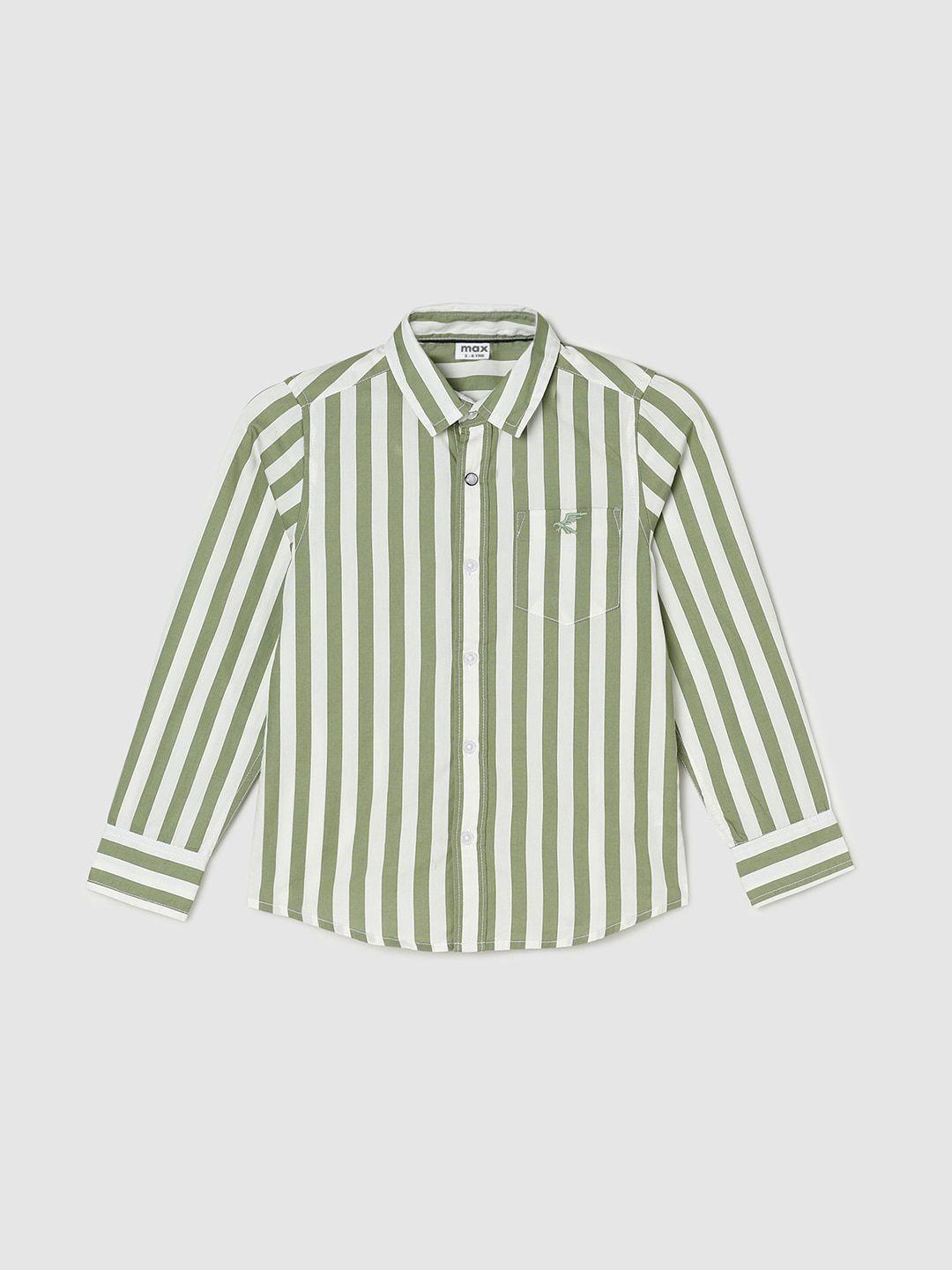 max-boys-striped-casual-pure-cotton-shirt
