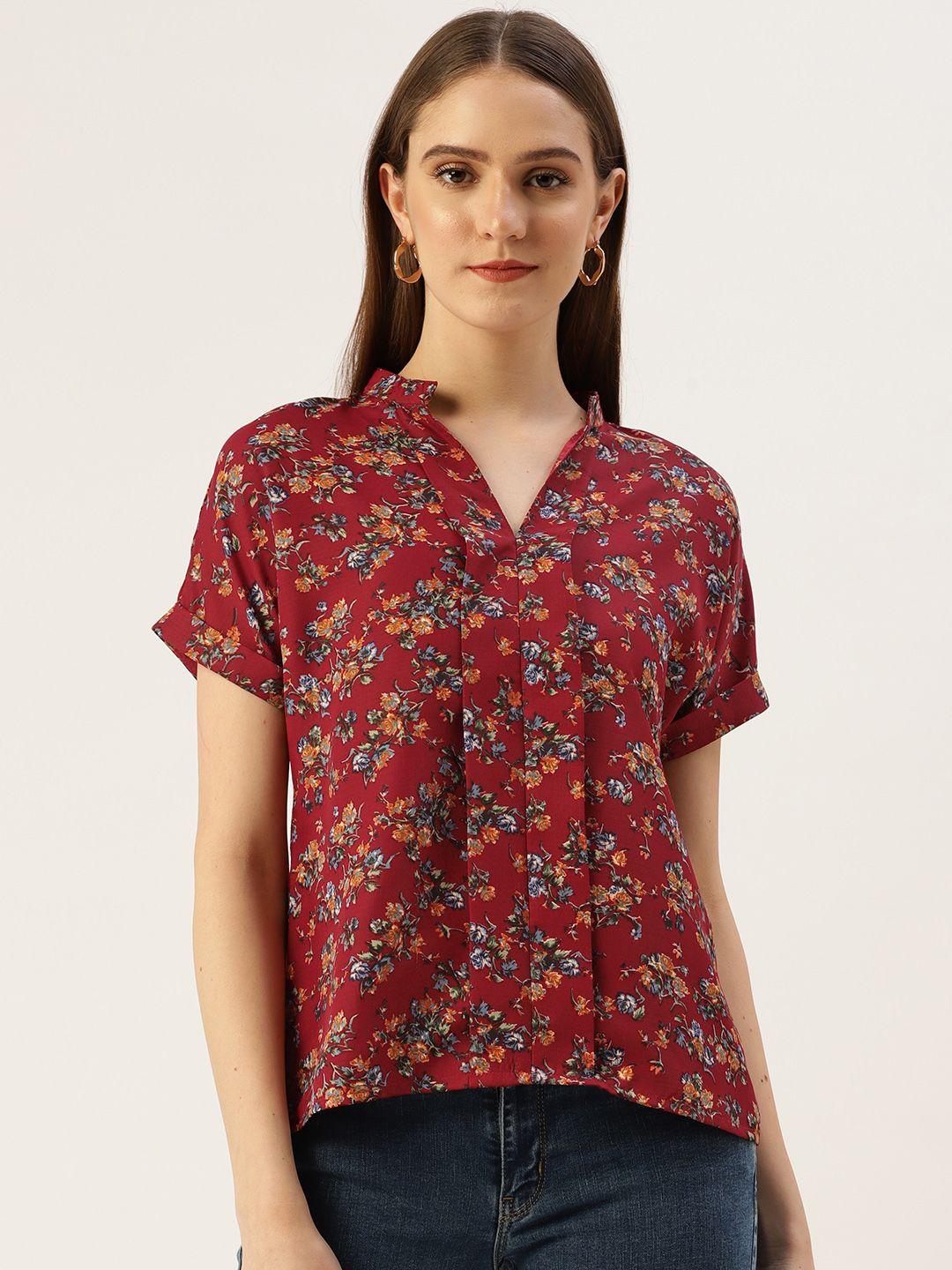 off-label-red-floral-print-top