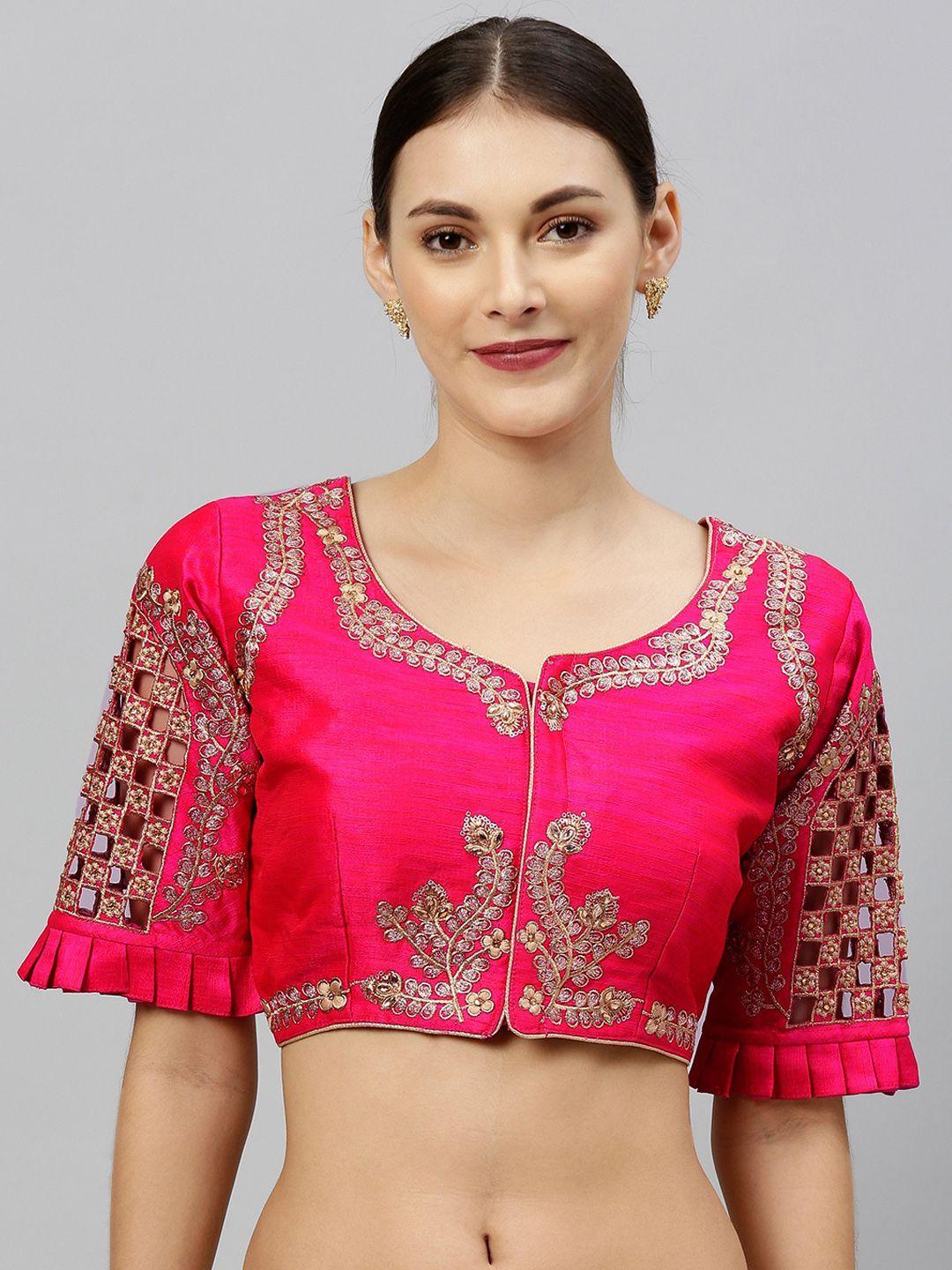 amrutam-fab-embroidered-round-neck-saree-blouse