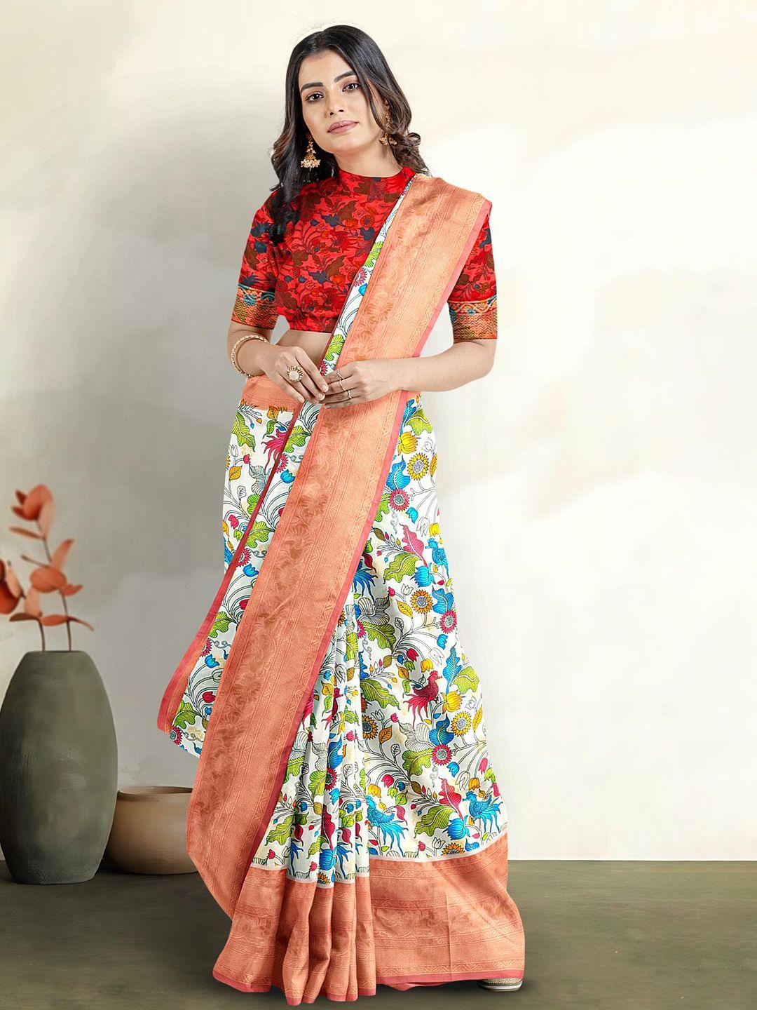 kalamandir-floral-printed-zari-banarasi-saree