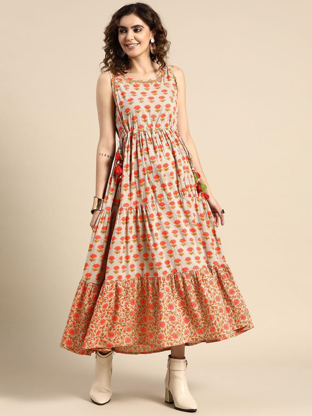 sangria-printed-tie-ups-tiered-fit-&-flare-ethnic-dress