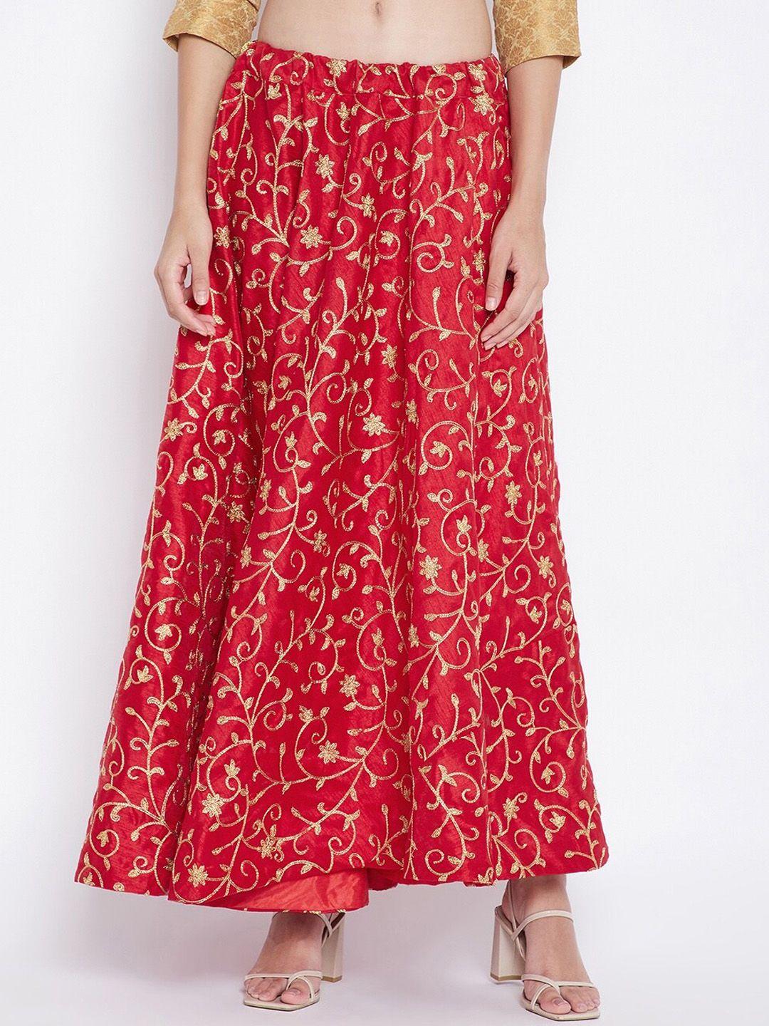 clora-creation-embroidered-flared-maxi-skirt