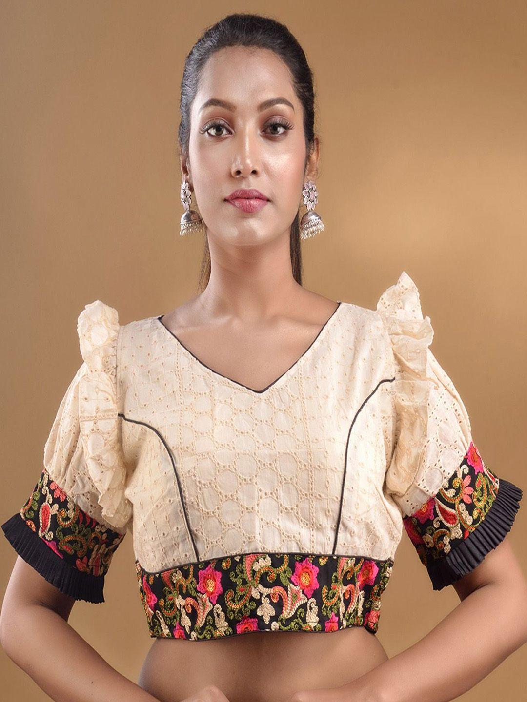 charukriti-embroidered-v-neck-saree-blouse