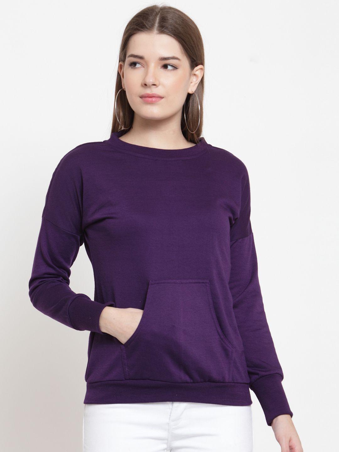 belle-fille-women-purple-solid-sweatshirt