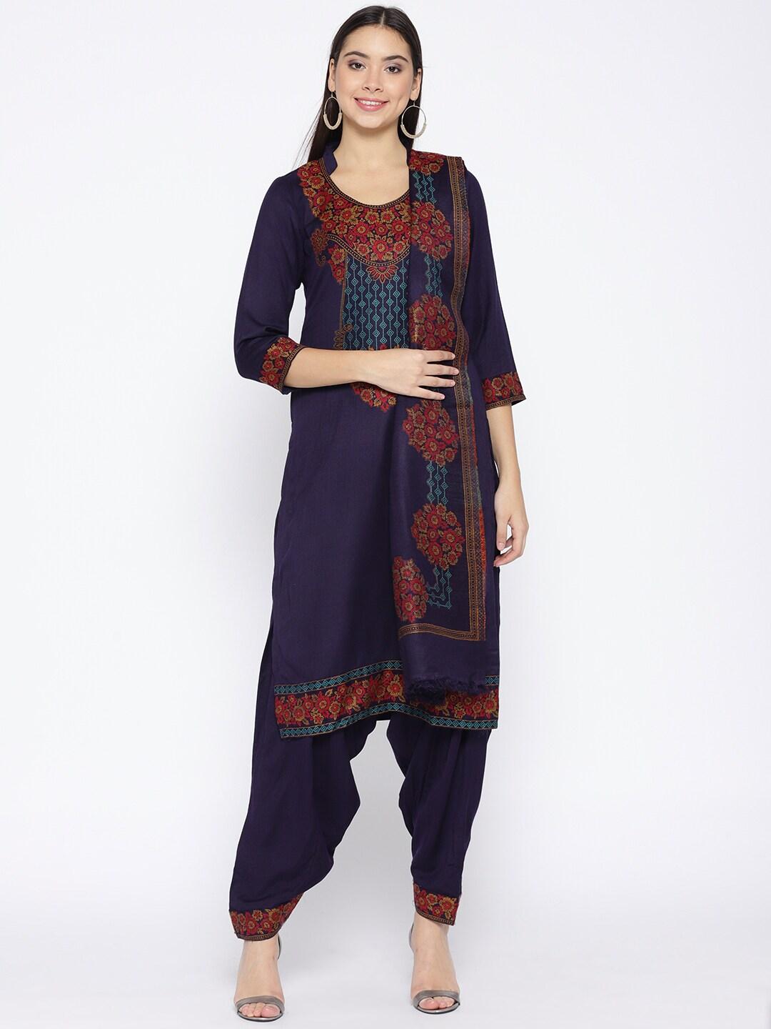 hk-colours-of-fashion-navy-blue-&-red-woollen-woven-liva-unstitched-dress-material